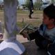 Los chicos no van a la escuela pero La Cámpora los juntó para pintar una plaza en Quilmes