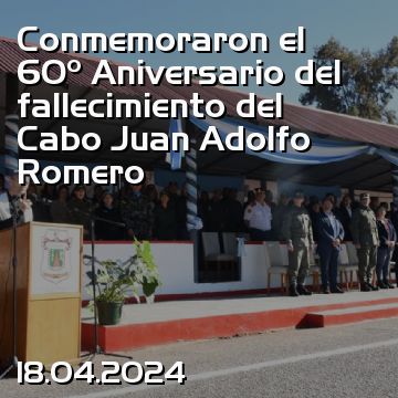 Conmemoraron el 60º Aniversario del fallecimiento del Cabo Juan Adolfo Romero